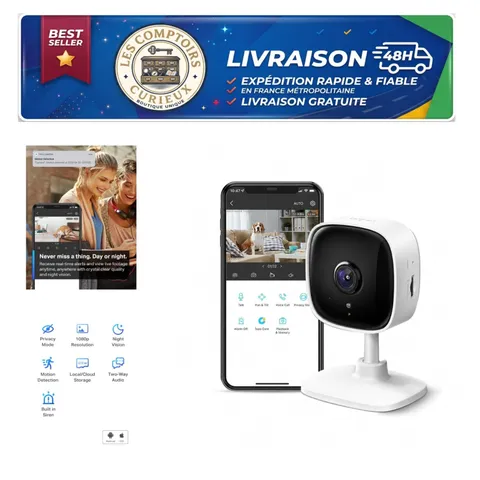 TP-Link Tapo C100 1080p Indoor Security Camera Wi-Fi Baby Pet Monitor