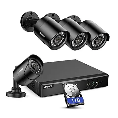 8CH H.265+ 5MP Lite Surveillance Camera System with 4pcs 1920TVL Wired CCTV