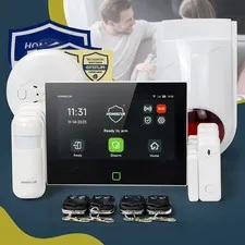 HOMSECUR Wireless WIFI 4G 2G LCD Burglar 7" Alarm System Touch Screen