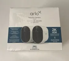Arlo Pro 6th Gen 2K HDR Wireless Security Camera 2-Pack White - New Sealed