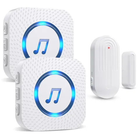 SanJie Door Chime, Door Open Contact Sensor Alarm with 500 FT Range,26 Chimes...