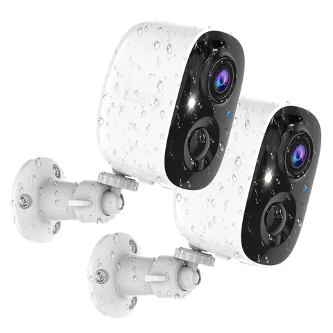 Cameras Wireless Outdoor,2K Indoor WiFi Wireless Cameras,Outside Battery Powe...