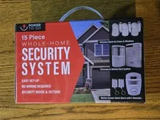 Power To Go 15 Piece Home Security System -Windows, Door NEW Sealed Wireless