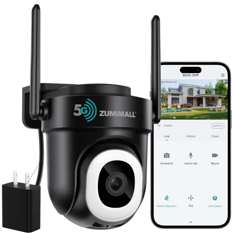 2K Wired Outdoor Camera, 2.4G/5G WiFi Security Camera, 3MP, 24/7 Recording, A...
