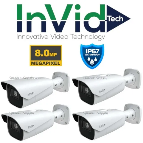 4 InVid 8 MP Motorized Auto-Focus Bullet Camera 2.8-12mm PAR-P8BIRA2812NH-AI