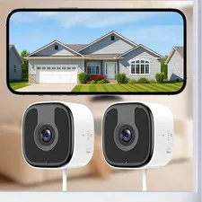 2 Pack 3MP 2K Window Camera，2.4Ghz & 5Ghz Wifi Wireless Indoor & Outdoor Cameras