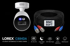 Lorex C884DA-SERIES 4K Smart Deterrence CVI Wired Bullet Camera - White