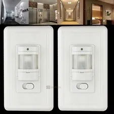 Auto On/Off Sensor Switch Motion Infrared PIR Occupancy Vacancy For Wall Lamp