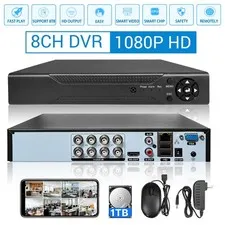 8CH 5MP Lite 1080P DVR Recorder for Outdoor Home Security Camera System CCTV 1TB