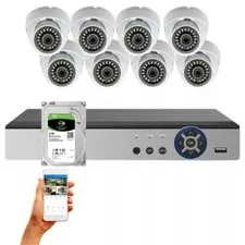Evertech 16 Channel HD DVR 8x Day Night Outdoor Dome Security Camera 2TB HDD