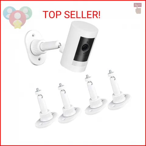 4 Pack Adhesive Wall Mount Compatible with Ring Stick Up Cam，Outdoor Cam Plus an
