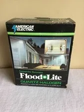  American Electric Instant On Decorator Household Safety Flood Lite Halogen 