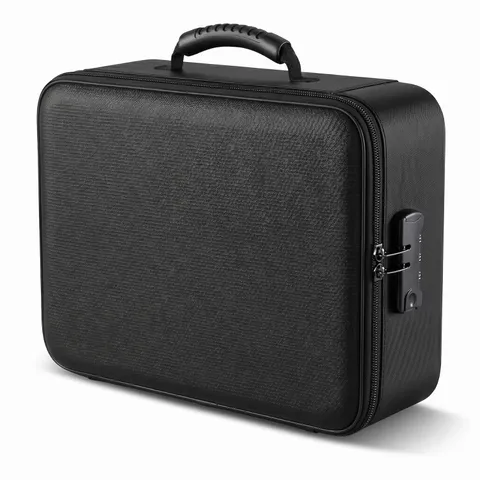 5200°F Fireproof Soft-Shell Document Storage Box with Lock & Water Resistance