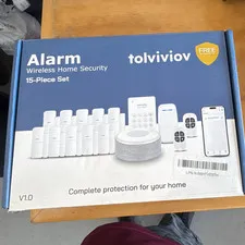 tolviviov DP-W2 15-Piece Wireless Wi-Fi Alarm System White