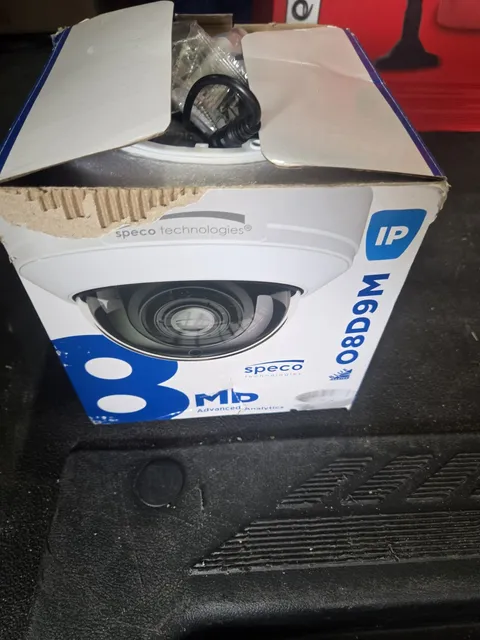 Speco 8MP 2.8mm IP 98 ft IR PoE SD Dome Camera with Advanced Analytics-#O8D9