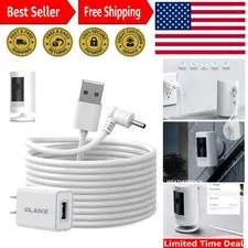 Durable 16FT Weatherproof Charger for Ring Stick Up Cam Battery – Safe Power