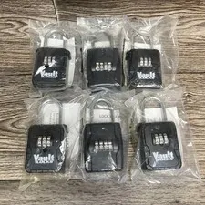 Vault Locks Black Combination Padlock Lot Of 6 Steel Lock Boxes Taiwan Security