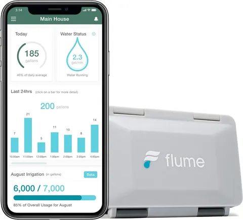 Flume 2 Smart Home Water Monitor Leak Detector WiFi