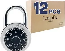 Lock Standard Dial Combination Lock, 2 inch. Wide, w/ Different Combination- New