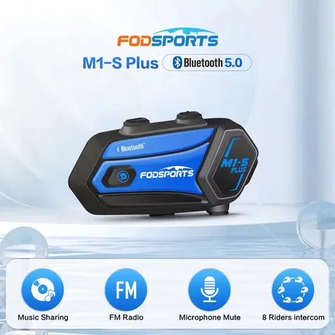 M1-S plus Helmet Intercom Motorcycle Bluetooth Headset Interphone,8 Rider 2000M,