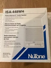 Nutone ISA-448WH Radio intercom 8" Inside Speaker Bright White 