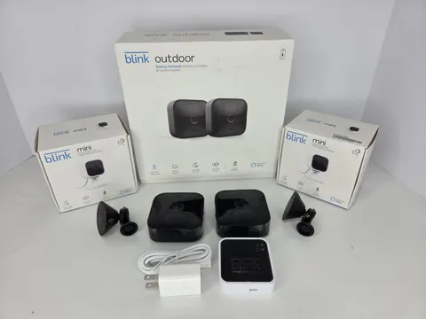Blink Security System 4 Outdoor Security Camera Battery Powered + 2 Indoor Cams