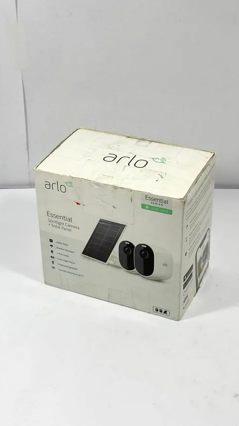 Arlo Essential Wireless Security Cameras 2-pack with Solar Panel - AS IS