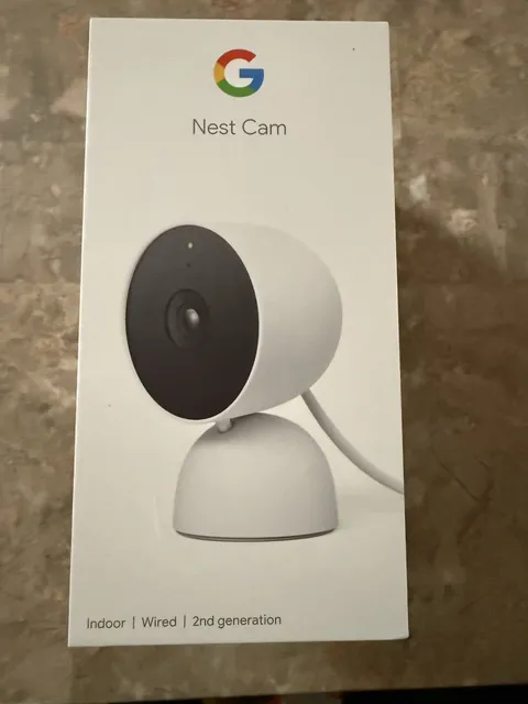 Google Nest Cam Indoor Wired 2nd Generation White Open Box, New.