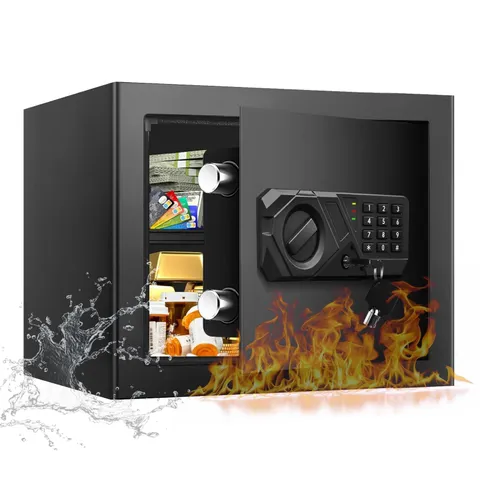 1.2 Cub Small Fireproof Safes for Home Use, Digital Home Safe Fireproof Waterpro