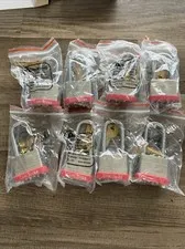 Lion Locks 8pack Keyed-Alike Padlocks w/ 2” Long Shackle, /aw