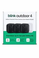 Blink Outdoor 4 (4th Gen 2025) Wireless 3‑Camera Security System + Sync Module