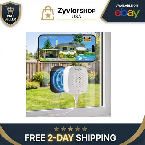 LongPlus 4K 8MP WiFi Window Security Camera Night Vision Indoor