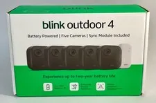 New Sealed BLINK Outdoor 4 (4th Gen) 5-Camera Security System w/Sync Module Core