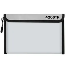 4200°F Fireproof Waterproof Document Bag 3 Layers Heat Insulated Storage