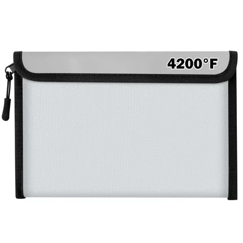 4200°F Fireproof Waterproof Document Bag 3 Layers Heat Insulated Storage