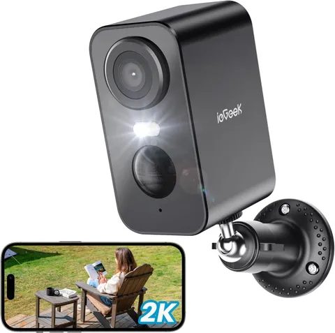 ieGeek Outdoor Wireless Security Camera 2K Home WIFi Battery CCTV System,Alarm