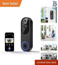 AI-Powered 1080P Wireless Doorbell Camera with Night Vision & Real-Time Audio