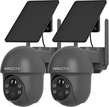 Solar Cameras Wireless Outdoor for Home Security, 2 Pack