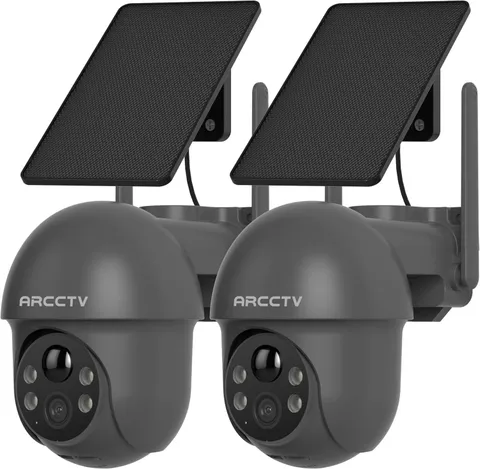 Solar Cameras Wireless Outdoor for Home Security, 2 Pack
