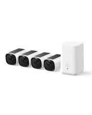 eufy Security eufyCam E40 4-Cam Kit, Solar Camera, 2K MaxColor White