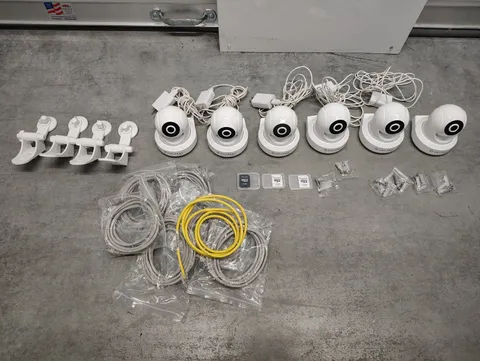 Amcrest IP2M-841W 1080p Wi-Fi PTZ Indoor IP Camera White Lot 6 Power Adapters