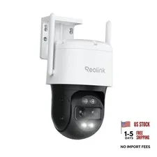 4K 8MP PTZ Wired WiFi Outdoor Security Camera, 2.4/5GHz | 360° Auto Dual-Lens