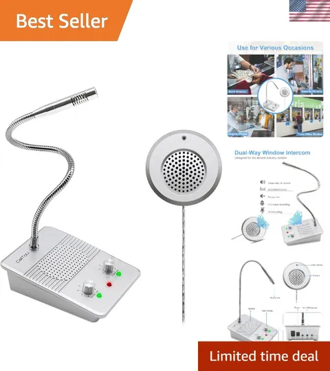 Automatic Two-Way Glass Intercom System with Anti-Interference Technology
