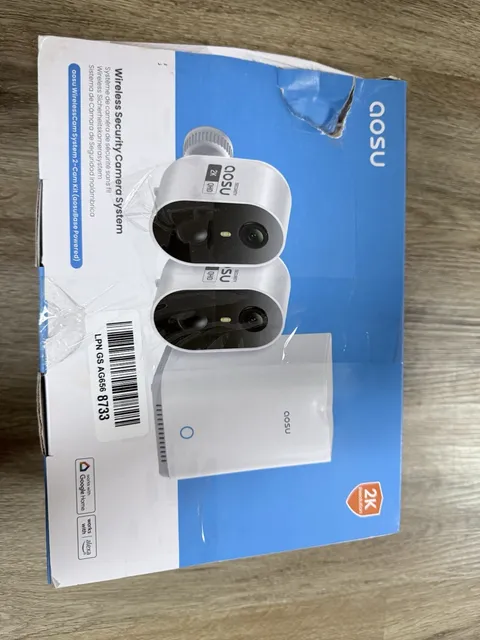 aosu Wireless 2K QHD Security Camera System w/ HomeBase, 2-Cam Set
