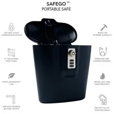Secure Indoor/Outdoor Lock Box Safe - Key & Combo Access