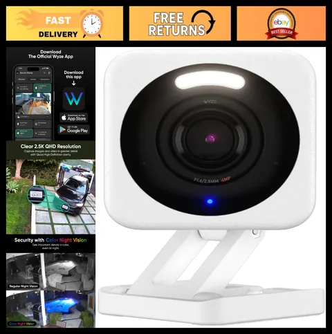 2.5K AI Security Camera - Indoor/Outdoor Home Surveillance, Night Vision, No Sub