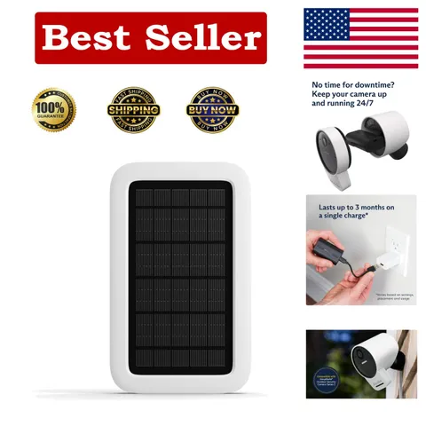 Weather-Resistant Solar Charging Panel for Outdoor Security Camera Installation