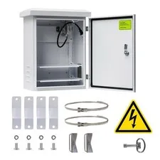 Waterproof Outdoor Electrical Junction Enclosure 19.7x15.8x7.9, Shiny white