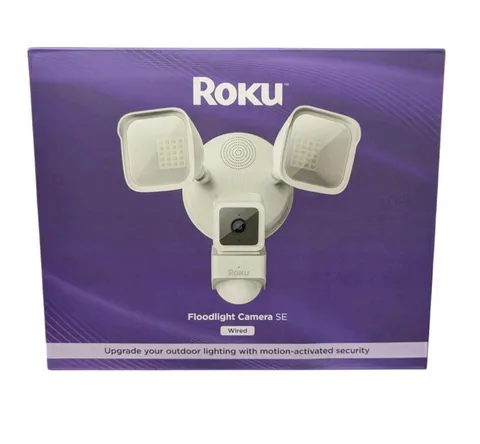 Roku Floodlight Security Camera SE Wired New Sealed In Box
