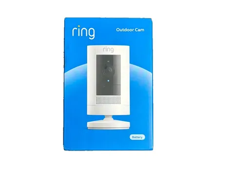 Ring Outdoor Cam Battery HD Wireless Security Camera White Factory Sealed New